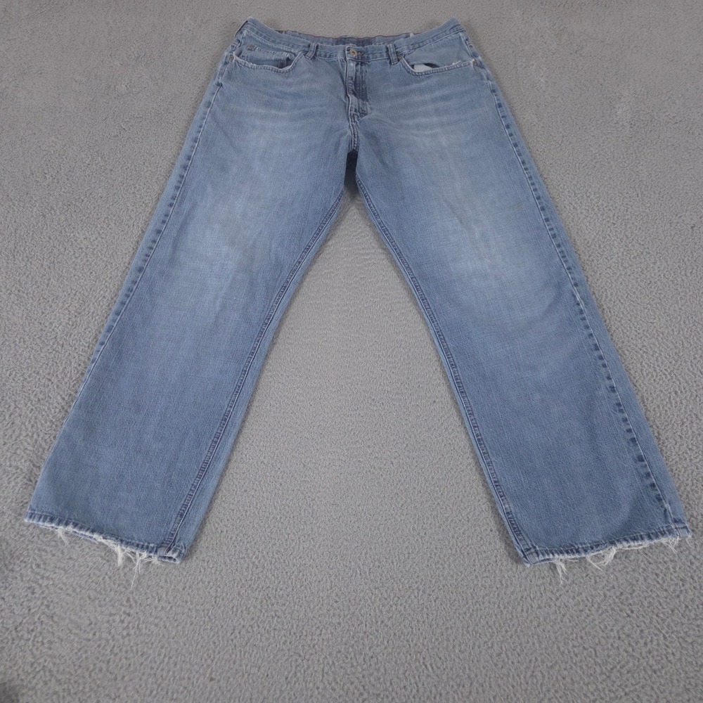VINTAGE Wrangler Jeans Mens 38x32 Blue Boot Cut Originals Distressed Denim Y2K